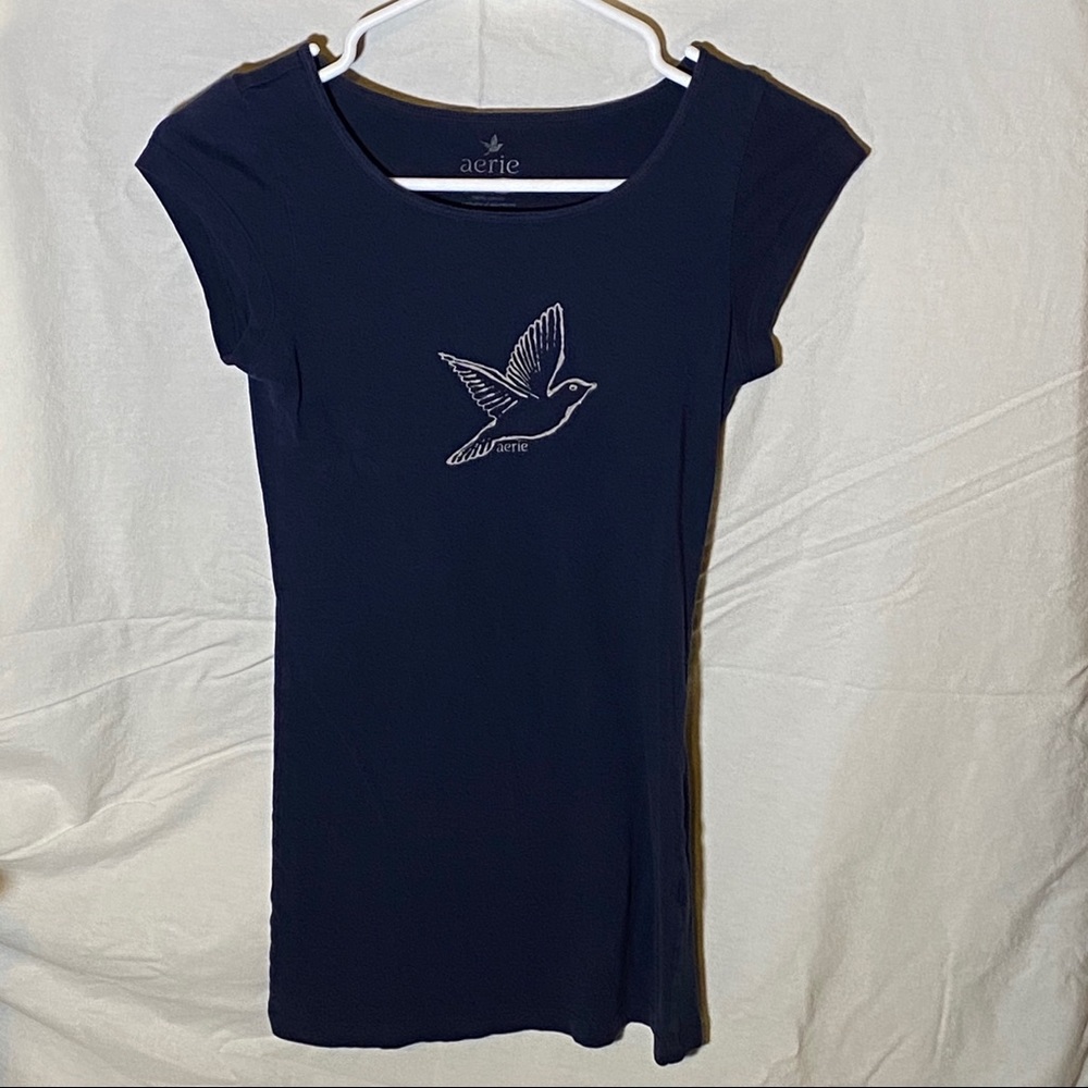 Women’s Long Dark Blue Aerie Shirt